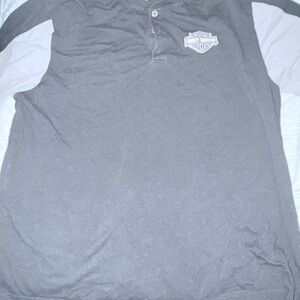 Harley-Davidson Black and Gray Long Sleeve Shirt